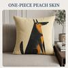 Art Illustration Dog Cushion Cover German Shepherd Doberman Peach Skin Throw Pillowcase For Sofa Living Room Home Decor 40X40Cm