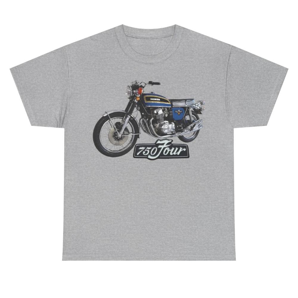 

Чоловіча та жіноча футболка Honda CB750 Four Літня мотоциклетна футболка Перегонова з коротким рукавом Весняна для велоспорту Позашляхова Ретро Вулична футболка M