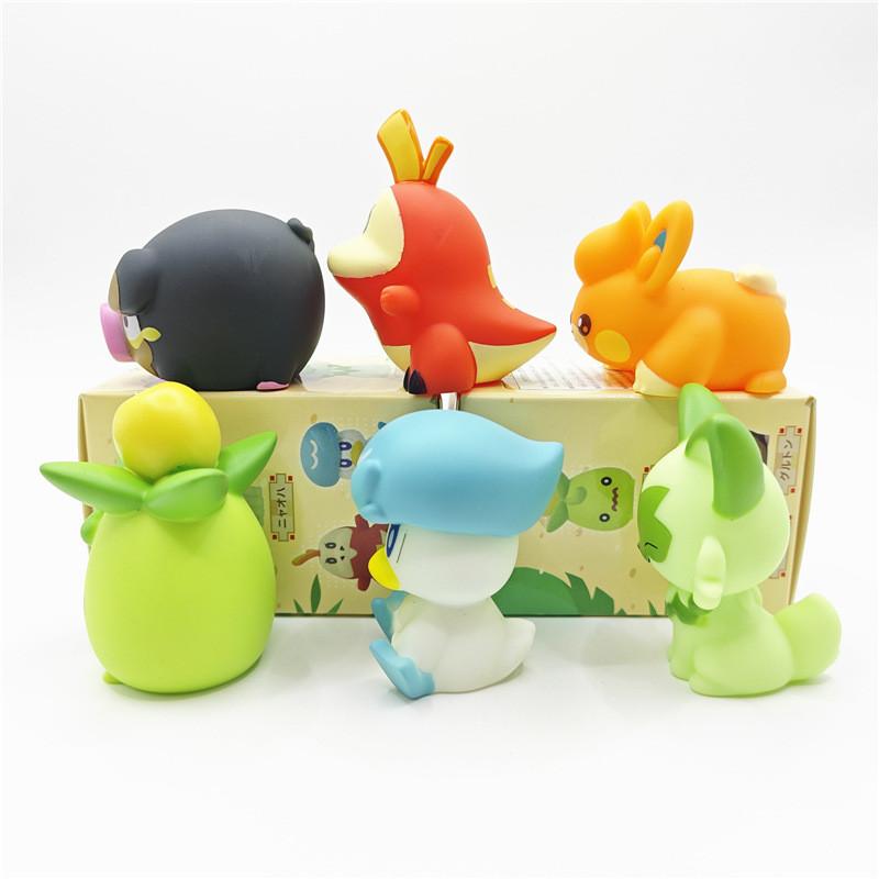 Entzückende kleine PVC-Geisterfiguren, Set in Blindboxen mit Katze und Ente aus New Leaf