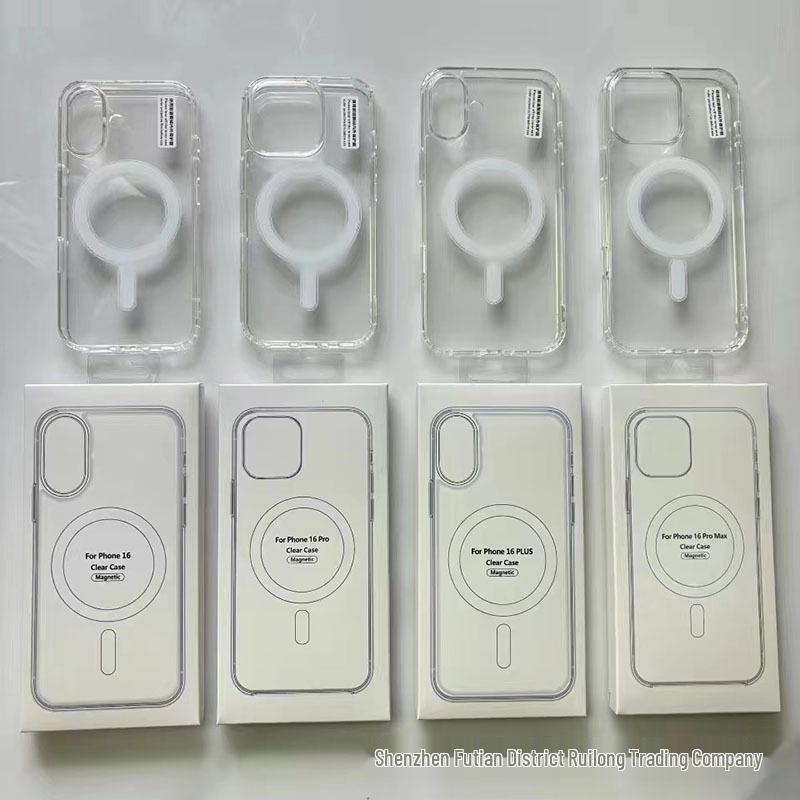 Magnetic Clear Protective Case for iPhone 13 Pro/14/15 Pro/16 Pro Max