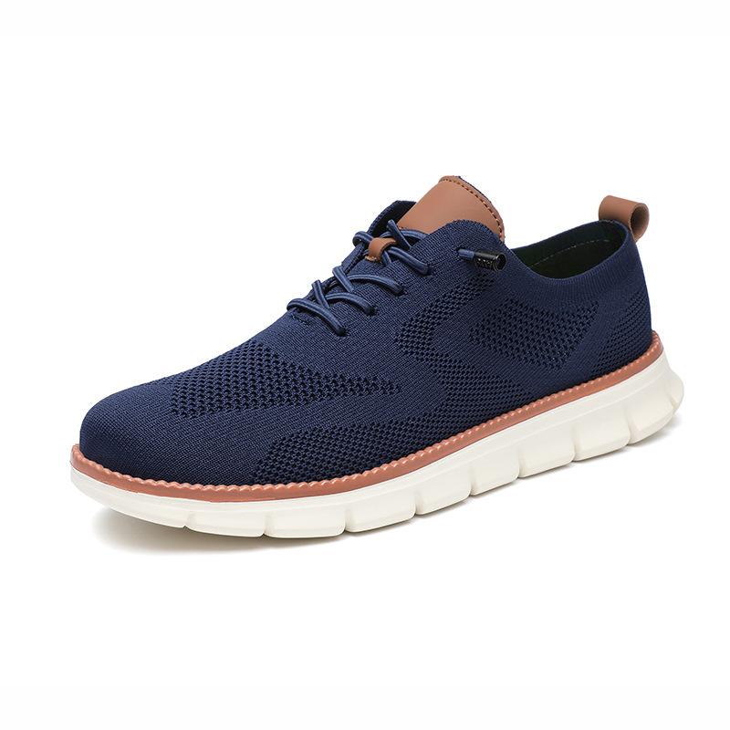 Source British style summer breathable sports shoes fly-woven mesh large size running shoes