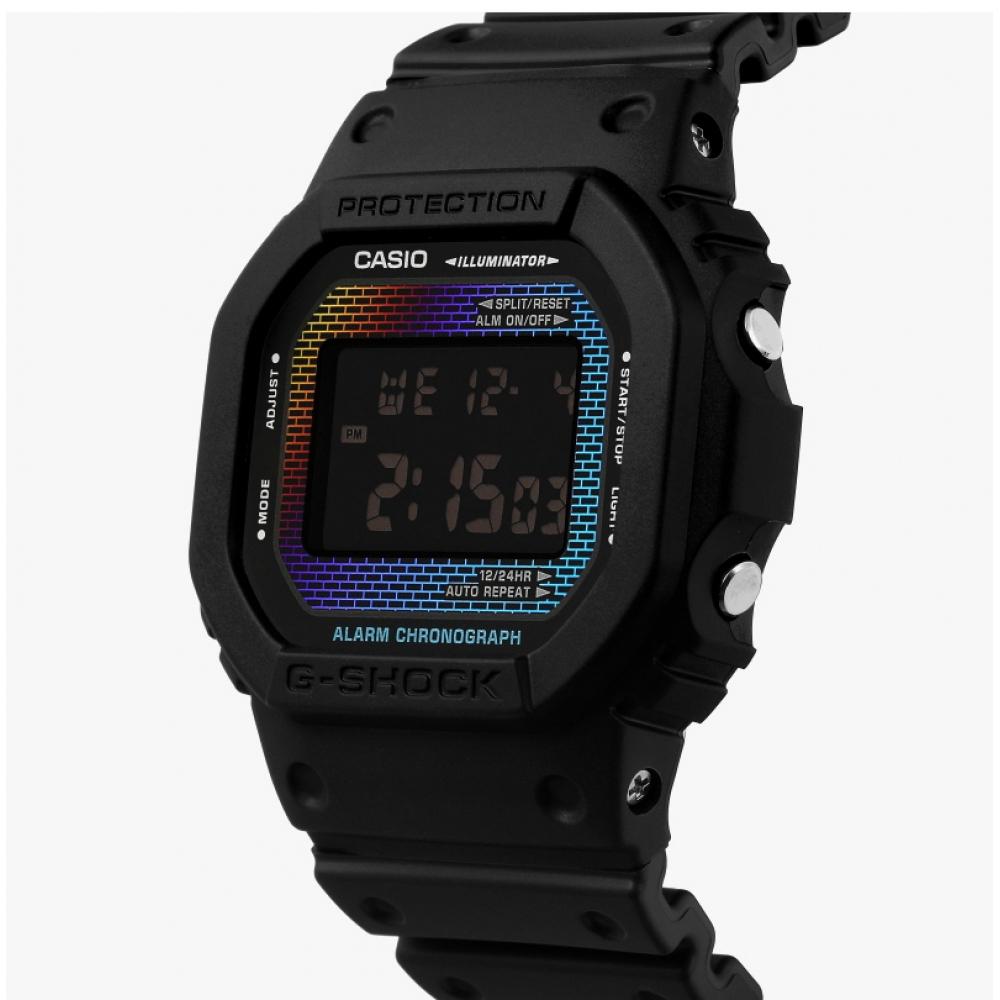 G Shock Dw 5600rw 1dr  Dw 5600rw 1  Serie 5600 diGital Cuadrado SportS Soldado Arcoíris Reloj de Pu para Hombre