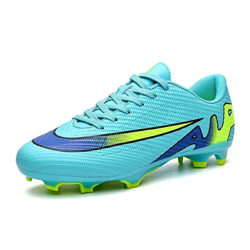 

Men Football Boots Children Society Comfortable Resistant TF/FG Soccer Shoes Sneakers Long Spikes Studded Outdoor Football Shoes 33