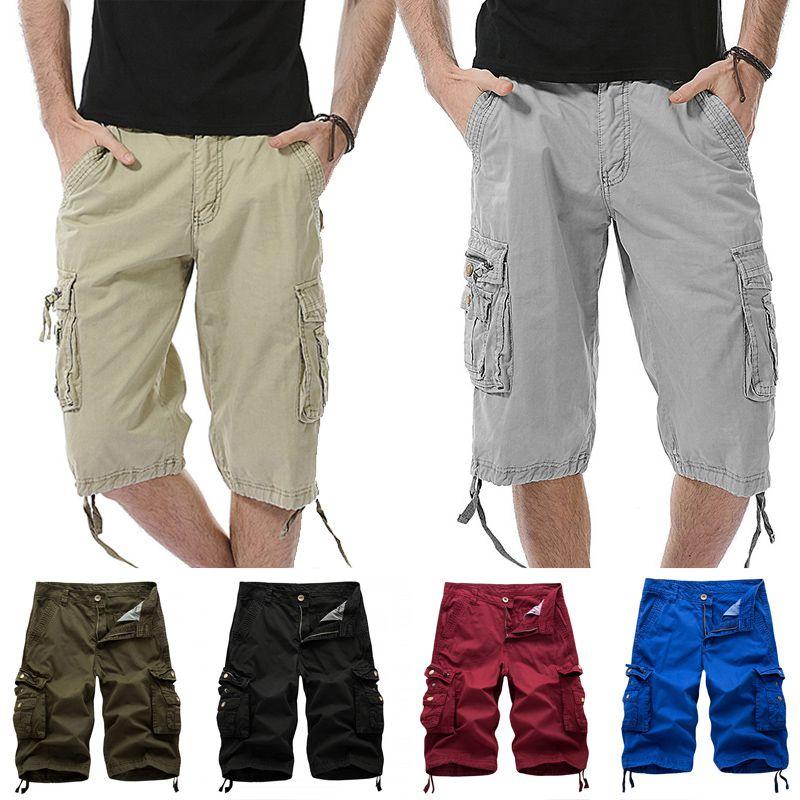 Stylish Men's Military Combat Hiking Cargo Shorts With Multiple Functional Pockets