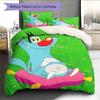Fat Cat and Xiao Qiang  Pattern Bedding Quilt Set  Home Decoration  Gift (1 * duvet cover + 2 * pillowcase  without core)