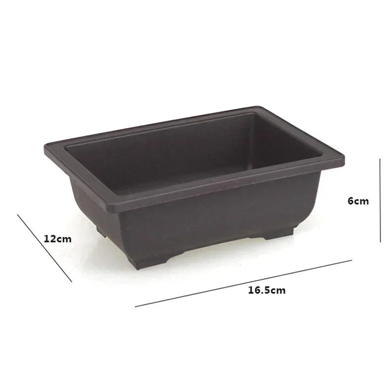 Flower Pot Plastic Balcony Square Pots Flower Bonsai Bowl Nursery Basin Plastic Planter Imitation Rectangle Plant Pots Decor