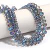 4/6/8mm Faceted Crystal Beads Transparent Blue Rondelle Glass Loose Beads for Jewelry Making DIY Bracelets Necklace Accessories