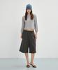 Cita Waffle Semi Crop T-Shirt_Ctt3003(Grey)