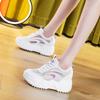 2026 New Spring and Summer Platform Women's Shoes Wedge Heel Muffin Inner Height Increase Heel 8cm Casual Sports Wind Mesh Shoes Hole Shoes
