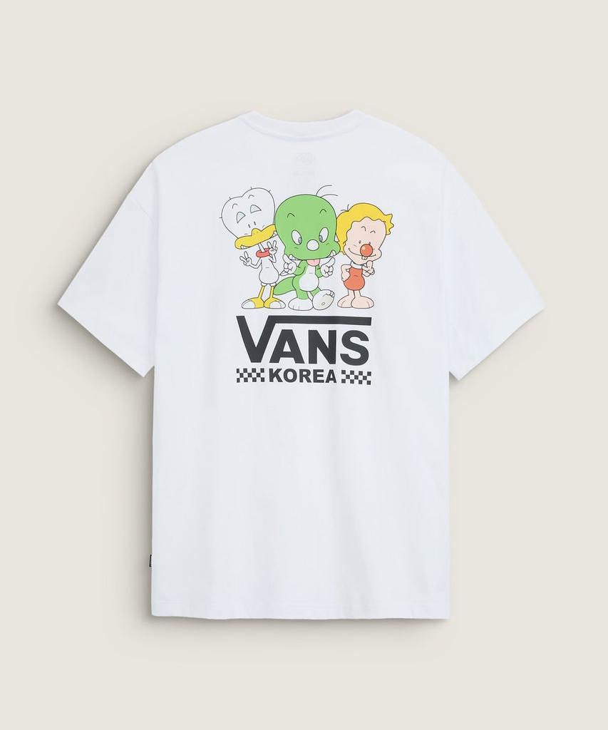 VANS Dooly Korea Crew Short Sleeve T-Shirt - White / Vn0012Pvwht1