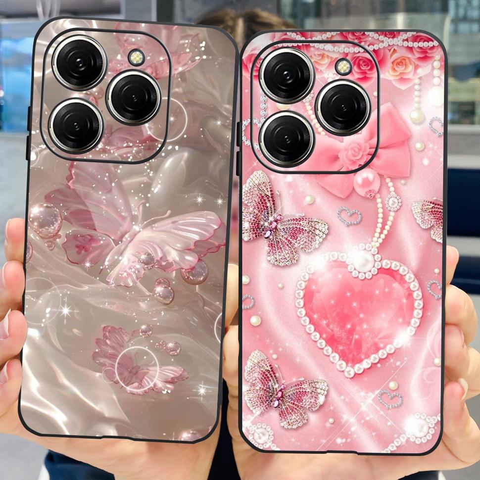 For Tecno Spark 20 Pro Casing KJ6 Luxury Candy Painted Cover Soft Silicone Case For Tecno Spark 20 Spark20 Pro Housing Funda