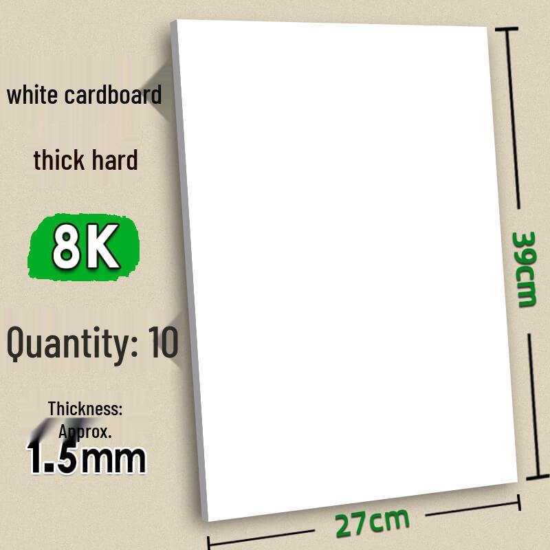 Handmade Children’s Cards: Thick White Cardstock with 4 Gray Colored Cards and Kraft Backing