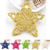 5X Lovely Rattan Star Ornaments Christmas Birthday Party Decorations 6CM