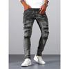 Men's Skinny Fit Gray Stretch Denim Jeans Long Pants Casual Pants Casual Everyday Outfit