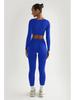 Women's Summer 2026 European & American Square Neck Two-Piece Set - Slim Fit, Long Sleeve, Solid Color Suit
