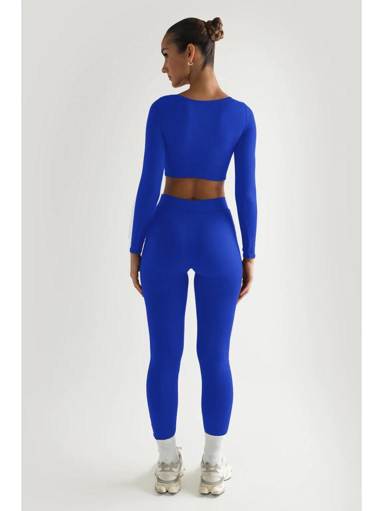 Women's Summer 2026 European & American Square Neck Two-Piece Set - Slim Fit, Long Sleeve, Solid Color Suit
