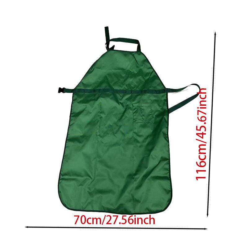 1Pcs Breathable Mesh Lawn Mower Apron With Pockets - Full Coverage Safety Workwear For Gardening Trimming & Landscaping