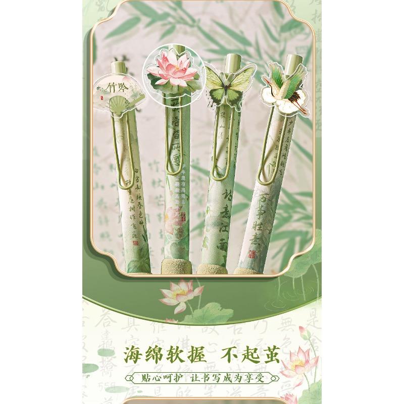 Retractable Acrylic Neutral Gel Pen High Appearance Student Exam Office Signature Brush Question Pen