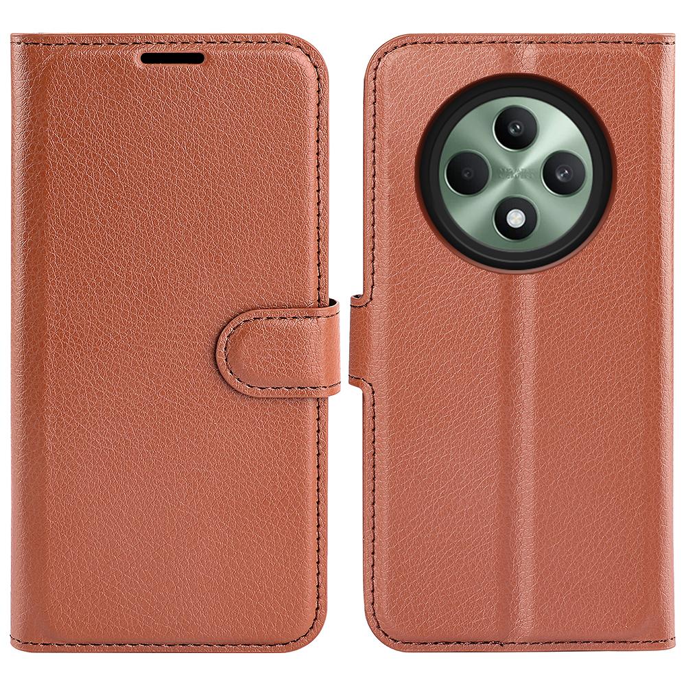 For Oppo Reno12 F 5G Phone Case Litchi Texture Anti-Drop Leather Wallet Cover