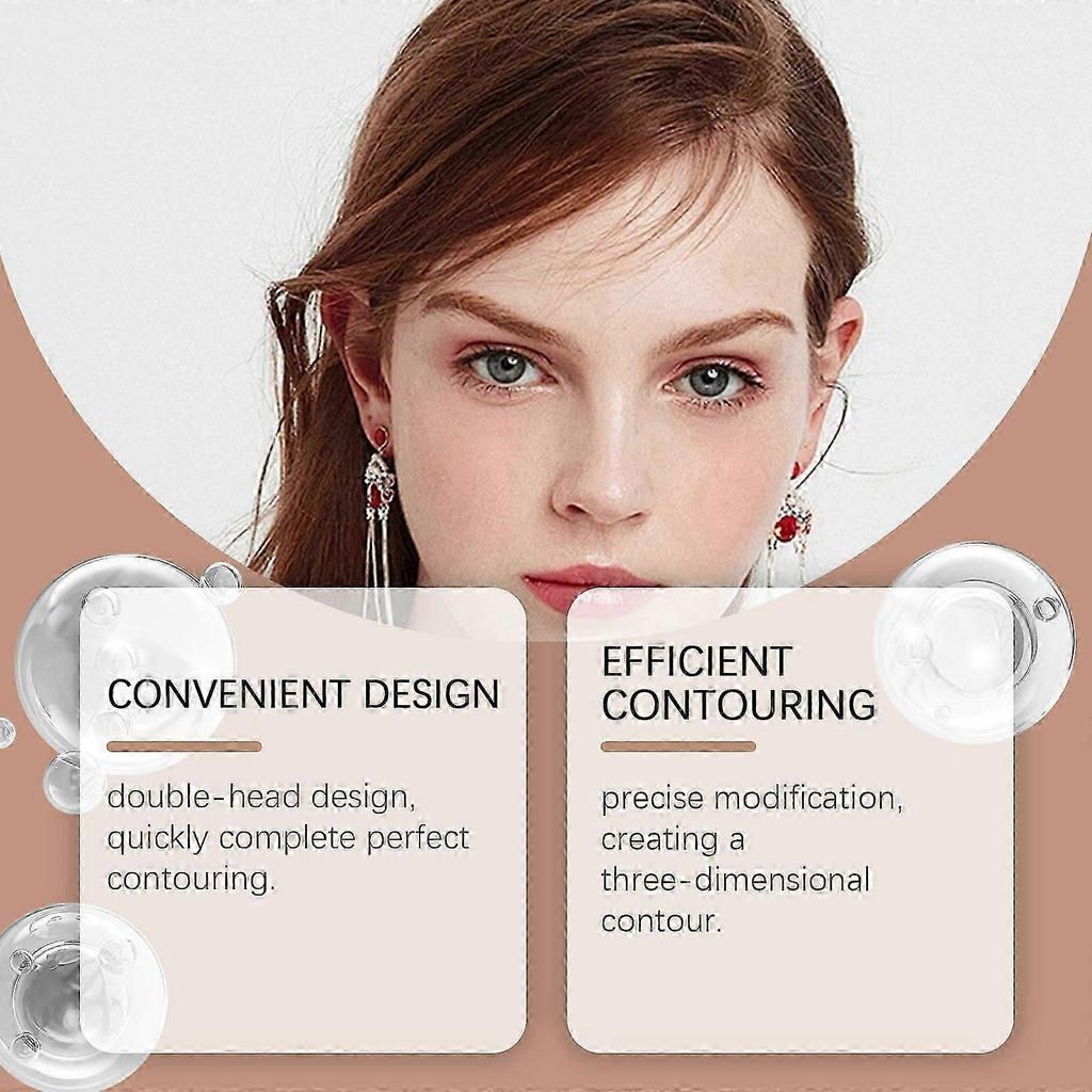2-in-1 High-Gloss Contouring Stick mit Doppelkopfd-Design Langanhaltendes, einfach anzuwendendes Gesichts-Highlighting- und Konturwerkzeug für natürliche, dreidimensionale