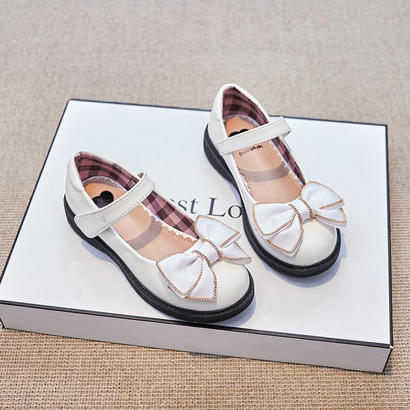 Children's Princess Shoes Spring and Autumn Fashion New Girls' Shoes Little Girls' Black Flats Soft Sole Spring Baby Shoes