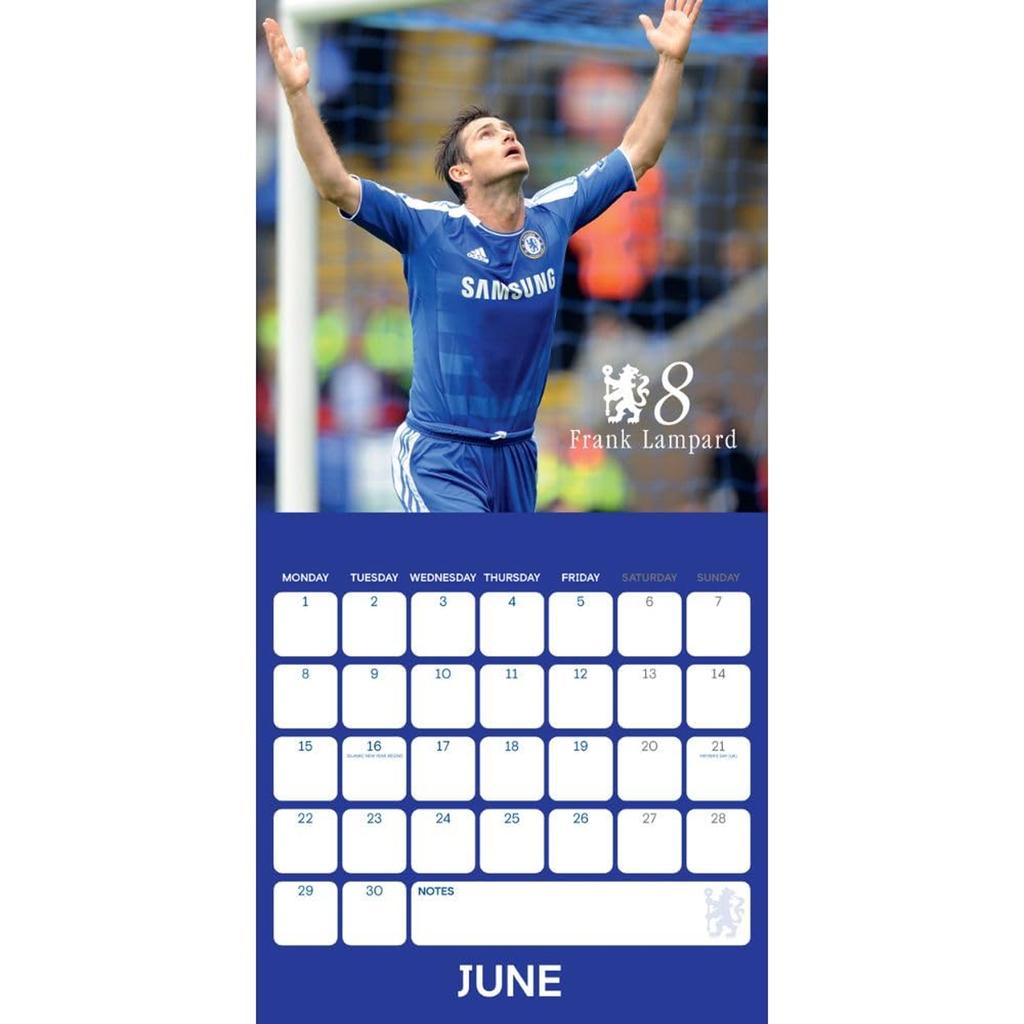 Chelsea FC 2026 Square Wall Calendar