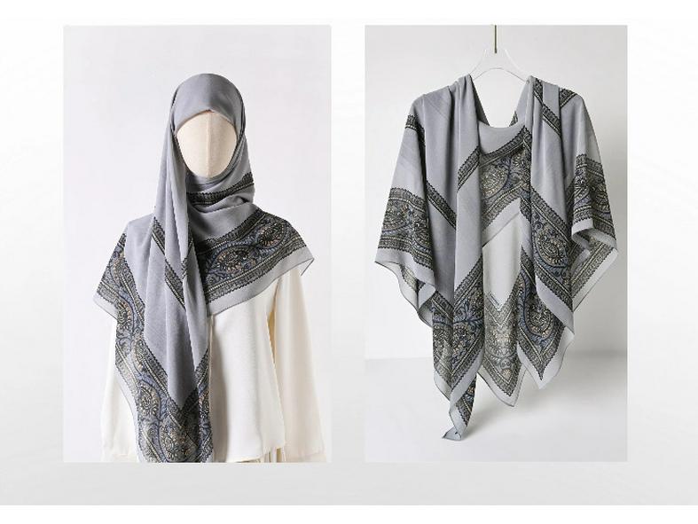 Damenmode 130x130 Seidenähnlicher Gaze Quadratischer Schal Stola - High-End, Leichtgewicht, Langer Schal