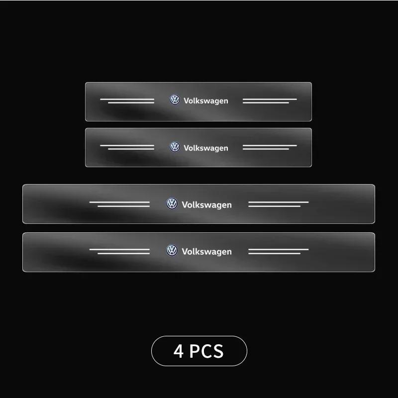 

VW GTI GOLF 2026 Hot For VW VOLKSWAGEN 4pcs Car Threshold Sticker Scratch Resistant Transparent Film Protector For Volkswagen VW