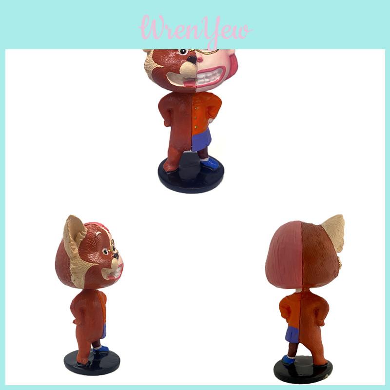 Turning Red Bobblehead Doll Toy For Dashboard Decoration High Quality Resin Material