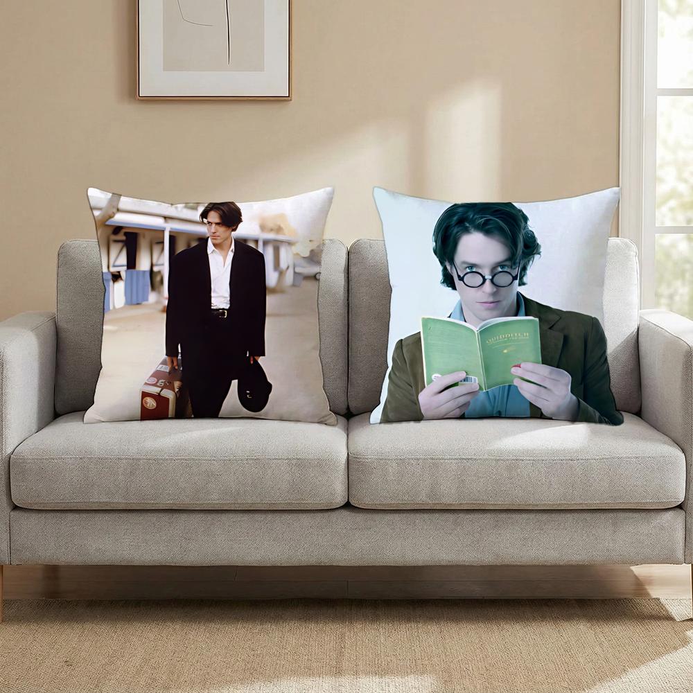 Acteur Hugh Grant Housse de Coussin Ensemble de Housses de Coussin 4 Pièces 50x50 45x45 40x40 Taie d'Oreiller Décorative Canapé Décoration de Maison