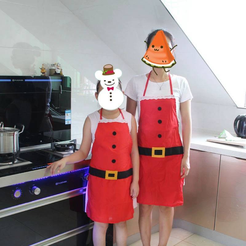 Christmas Party Apron With Durable Polyester Material For Family Celebration