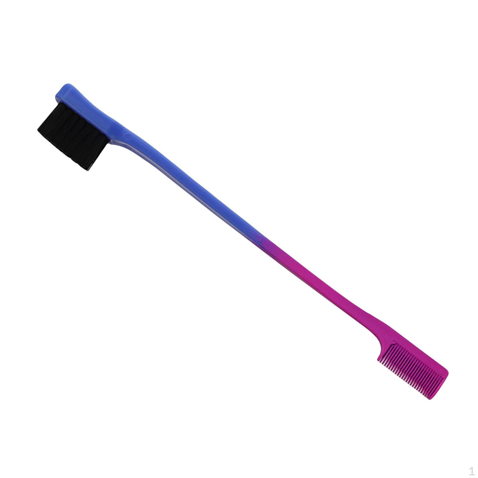 

Двуглавая расческа для бровей, сменная профессиональная портативная машинка для управления краями Blue Purple