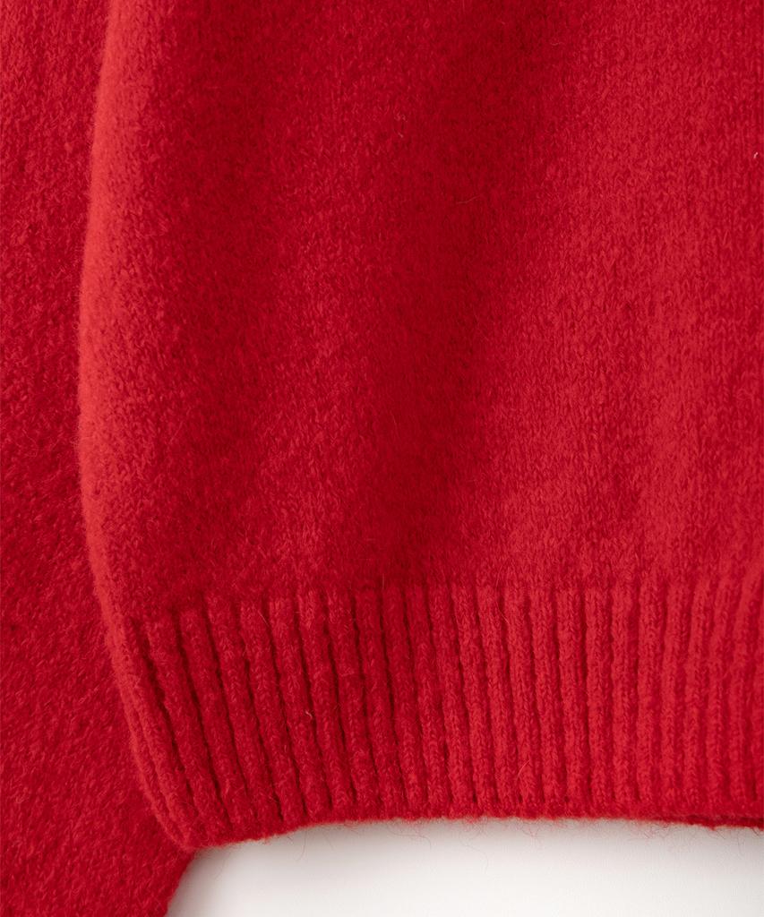 Sseomweeobeoteo Manon Alpaca Cardigan - Red