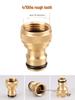 4-Point Brass Quick Connect Faucet Adapter for Water Guns and Washing Machines
