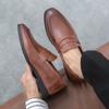 Marke Spitz Business Büroschuhe Leichte Weiche und Bequeme Sohlen Slipper Schuhe Modische Tiefe Herren Lederschuhe