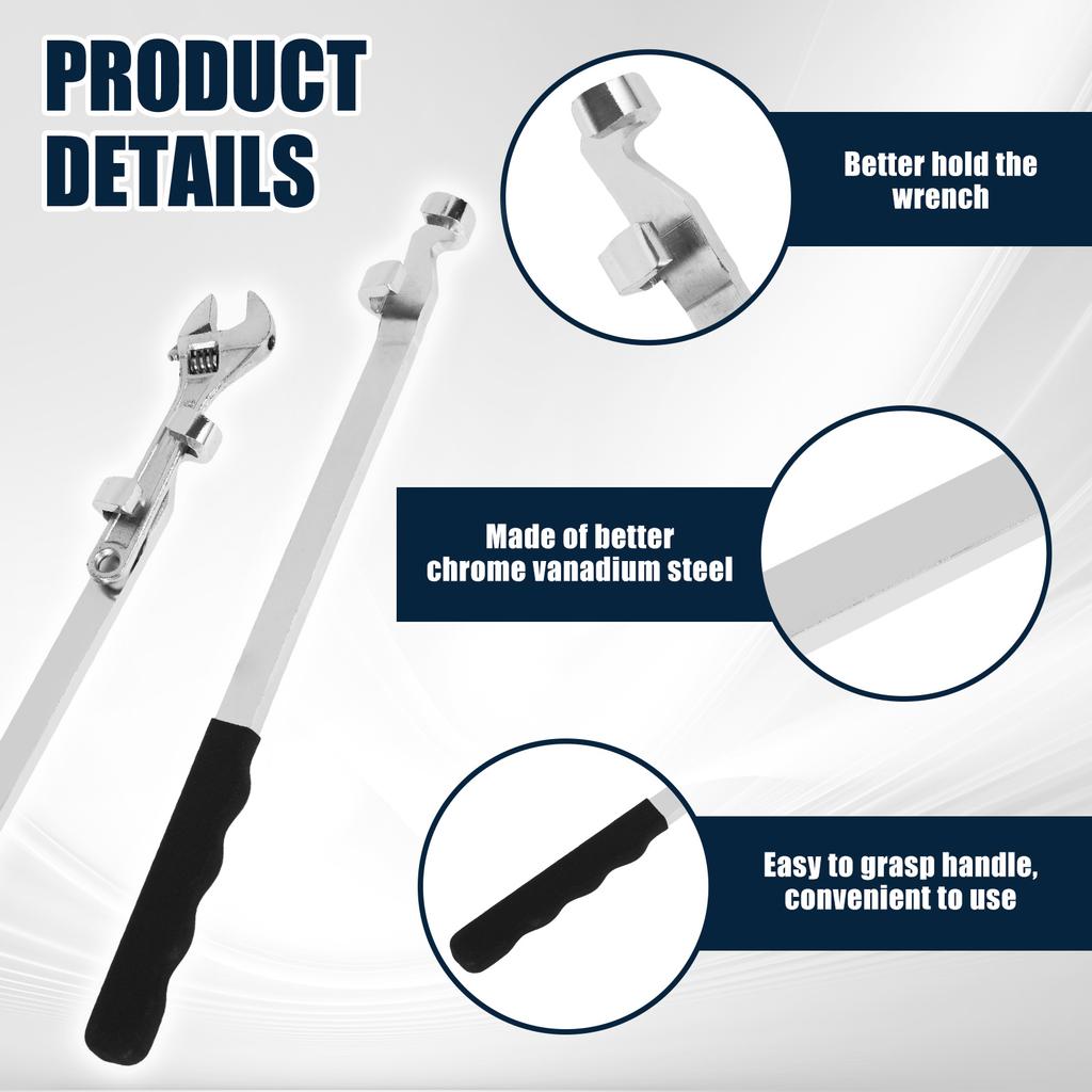 Universal Wrench Extension Tool Bar Cr V Steel Adjustable Torque Wrench Extender Torque Amplifier Tools Lever Arm Extension Tool