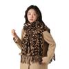 Retro Leopard Print Imitation Cashmere Fringed Scarf Women's Winter New Millennial Spice Girl Shawl Thickened Warm Scarf