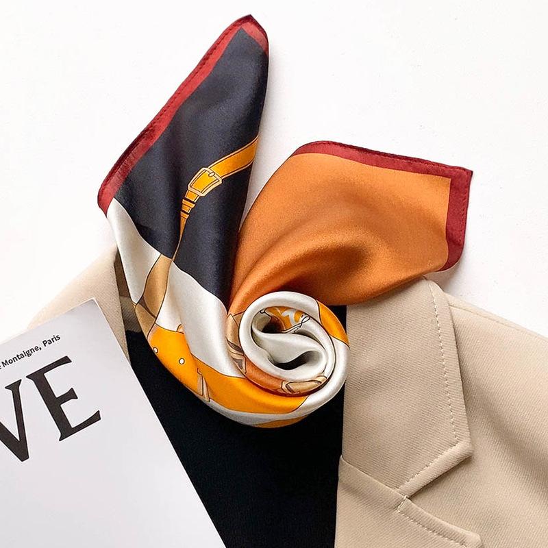 New European and American Style Mulberry Silk Small Silk Scarf Fashion Decoration Winter Professional Scarf Spot Scarf Scarf Scarf