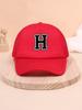1pc children's letter A-Z sunshade baseball cap, spring and summer mesh breathable truck driver cap suitable for outdoor