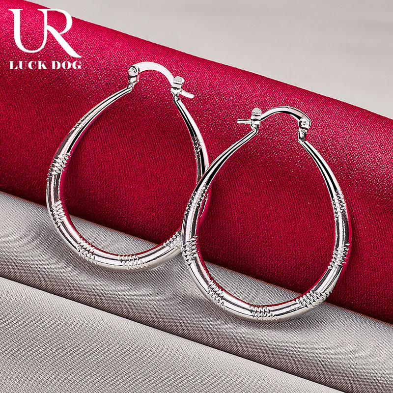 Pendientes de plata de ley 925 con forma de U, joyería de boda de moda