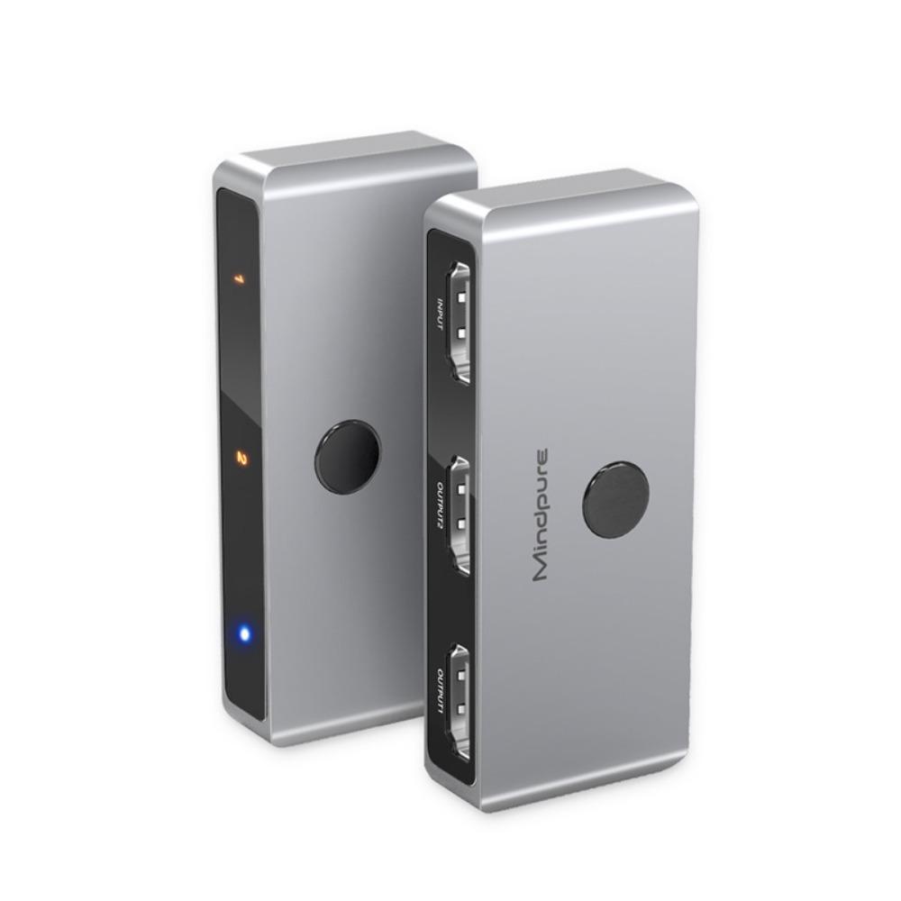 2 in 1 Out HDMI Switch Splitter for PC TV 4K HD Audio Video 2 Port Switcher with Remote Control