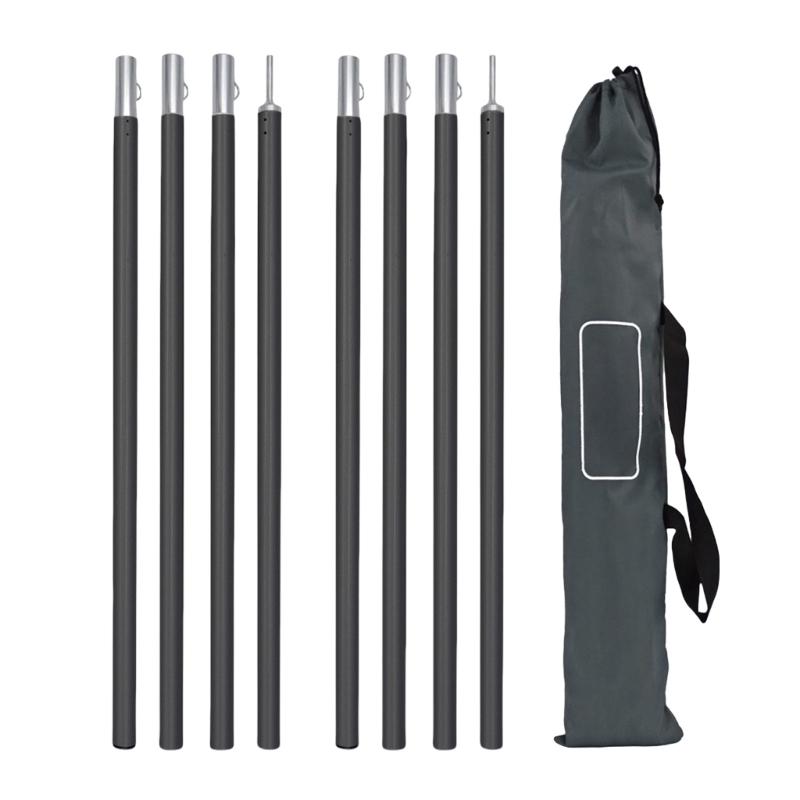 1Set Folded Trekking Tent Poles Telescopic Tent Poles Awnings Support Poles for Camping Tarps