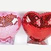 Red/Pink Color Mirror Surface Ornament Reflective Valentines Day Disco Ball  Christmas Party