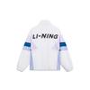 Li Ning Sport Fashion Series Color Block Letter Print Stand Collar Jacket Unisex Jacket White AJDT503-2