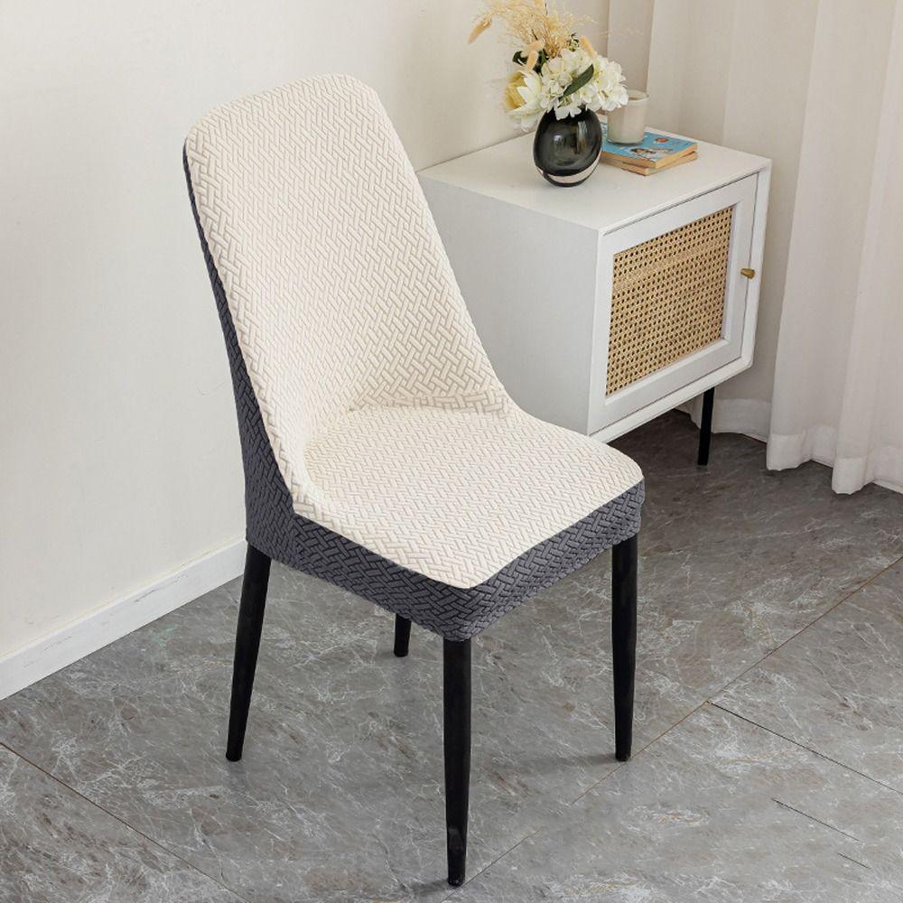 High-elastic Jacquard Dining Chair Cover Anti-slip All-inclusive Stool Slipcover Fade Resistant Dust-proof Chair Slipcovers