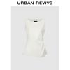 Women's Pleated Sleeveless Round Neck Blouse