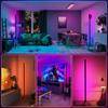 Nordic 120cm Dimmable Standing LED Bar Light Corner Tuya Smart Floor Lamp for Bedroom RGB Mood Lighting Gaming Living Room Decor