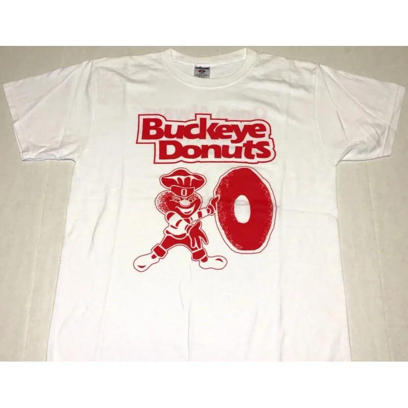Rare Vintage 2000s Buckeye Donuts Open Always Columbus Ohio T Shirt New MEDIUM L