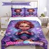 3PC Custom Name "Chucky's Bubble Adventure" Bedding Set Printed  Bedding Set Duvet Cover Closure Includes 1 Duvet Cover & 300 Pillowcases for Bedroom