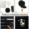1PC Cute cow acrylic flat suitable for car air vents, aromatherapy clip, car interior decoration